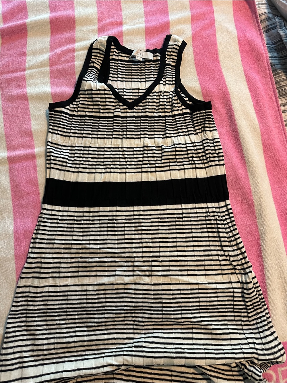 Black and White Striped Women Dress